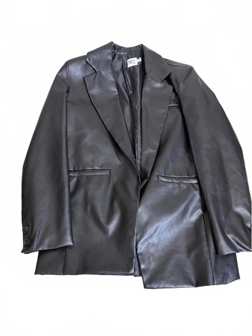 Princess Polly faux leather jacket blazer black great condition